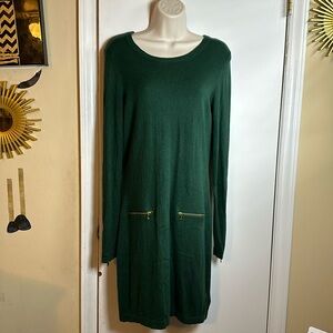 Michael Kors green sweater dress